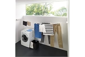 JUWEL Artweger by Wandwäschetrockner Rolldry (Wandtrockner ausziehbar, Trockenlänge 5X 4,2 m, Wäschetrockner mit Spann- / Feststelltechnik/Aufrollautomatik, einfache Handhabung) 40142