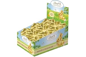 ‎LINDT Lindt Schokolade Mini GOLDHASEN | 1 kg Thekendisplay | 100 x 10 g Mini GOLDHASEN | Weiße-Premium-Schokolade in Hasenform zu Ostern| Osterschokolade | Schokoladengeschenk | Schokoladenhasen | Osterhase