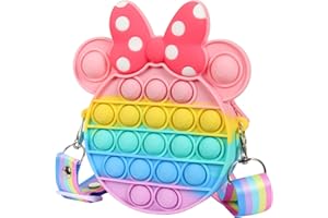zhihui 2 w 1 Push Pop it Bag, torba na ramię, Fidget Torba na ramię Fidget Bag Push Bubble Popit, torebki antystresowe, sensoryczne, prezent dla dziewcząt, chłopców i dzieci