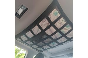 OMJMYY Red Techo Furgoneta Camper Red Almacenamiento Universal para Techo de Coche 90x65cm Red de Carga con Cremallera Poliéster para Furgoneta Automóviles SUV Jeep Van