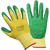TrustBasket Gardening Gloves - Ergonomically Designed, Breathable Material, Crinkle Finish for Superior Grip, Polyester Cotton Seamless Liner, Heavy D