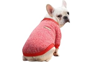 Ducomi Classic Sweat-Shirt avec Poignets et Col Elastiqués en Coton Polaire pour Chiens et Chats - Disponible dans Toutes Les Tailles et Couleurs Mélangées (Red, L)