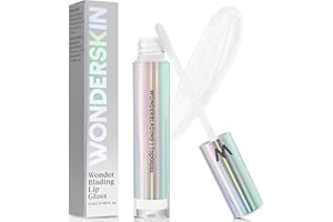 Wonderskin WONDER BLADING Brillo de Labios Transparente, Acabado de Alto Brillo, Brillo de Labios Hidratante, Maquillaje Labial (Clara)