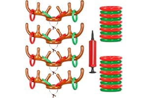 SUNDEER Gioco gonfiabile di corna di renna, giochi di Natale per feste di Natale per bambini adolescenti, giochi di Natale per famiglie, giochi di Natale gonfiabili per feste - forniture per feste all'aperto e interni