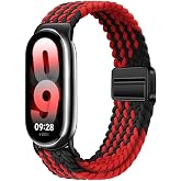 Rongep [&Ouml;rg&uuml; Loop] Xiaomi Mi Band 10/9/8 ile Uyumlu Kordon Manyetik Toka Mekanizmalı Yumuşak ve Konforlu Smart Band10 Kordon 