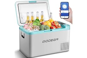 BODEGA 25 Litri Frigoriferi Portatile Elettrico Frigo 12/24 V DC Elettrico Congelatore Portatile per Auto Camion Picnic Campeggio da -20℃ a 20℃