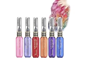 BESTAUTY Teinture pour Cheveux Lavable, 6 Couleurs Craie Cheveux, Couleur de Cheveux Temporaire pour Enfants, Hommes et Femmes
