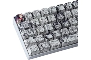 SUNZIT Keycaps, 108 Schlüssel OEM PBT Keycaps Dye Sublimation Japanese Anime Keycap für Cherry Gateron Kailh Switch Mechanische Tastatur Keycaps