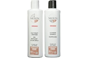 Nioxin System 3 Cleanser & Scalp Therapy Conditioner Treated Hair Set Duo 10 oz by Nioxin