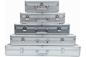 ECI Aluminium Koffer Silber mit Längenauswahl (LxBxH) 30-70 cm x 10 x 10 cm