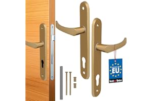 KOTARBAU® Dörrhandtag 90 mm vänster höger för profilcylinder guld dörruppsättning handtag uppsättning rumsdörr aluminium