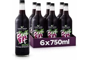 Beet It Ekologisk rödbetsjuice (paket med 6 x 750 ml flaskor) plockad och pressad