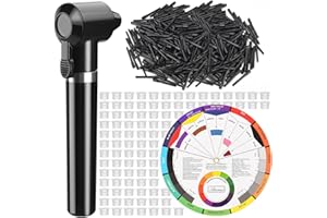 ATOMUS Tattoo Ink Mixer Machine Kit Black Electric Tattoo Pigment Agitator Mixing 100pcs Mixing Sticks Tattoo Ink Cups 1pc Mini Color Wheel for Tattoo Maquillaje permanente Microblading