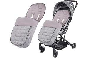 XINCHIA Universal Pushchair Footmuff Fleece Lined Stroller Pram Waterproof and Windproof 2 in 1 Foot Cover Winter Warm Detachable Baby Stroller Liner Infant Toddler Buggy Thicken Footmuff Bag with Dual-zips