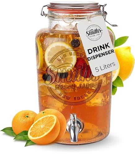 1.3 Gallon Drink Dispensers For Parties Crystal Iced Beverage Dispenser