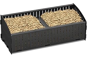 Xtsuen Panier à granulés/pellets bruleur pour cheminée/poele et exterieur, 48 ​​x 20 x 17 cm, 5 kg, durable, grand