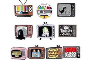 Neikafan 10 Pines de Solapa Vintage TV Anstecker Pin Metal Enamel Pin Emaille Broschen Set para ropa, bolsos, chaquetas, accesorios, DIY Handwerk,Decor, Universal, Metal