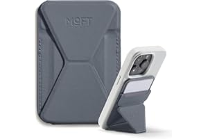 MOFT MagSafe stojak na telefon iPhone 17/16/15/14/13/12 Series kompatybilny z MagSafe, MOVAS wegańska skóra, magnetyczny stojak na telefon z 3 kątami widzenia, 2 uchwyty na karty, glina