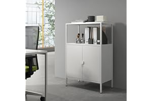 [en.casa] Armario de Oficina con Estante Regulable en Altura Mueble de Oficina Archivador de Estudio con 2+1 Compartimentos y