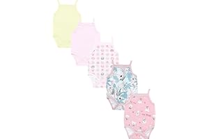 TupTam Baby Mädchen Body Ärmellos Sommer Babybody mit Spaghettiträger 5er Pack