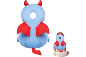 Falafoty Baby Head Protector Backpack, Toddler Walking Head Safety Pads Adjustable Size, Head Protector Padded, Baby Harness Baby Back Protection for Walking & Crawling 4-36 Months (Devil)