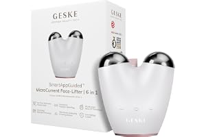GESKE | SmartAppGuided™ MicroCurrent Face Lifter | 6 i 1 | Ansiktslyft | Hudvårdsenhet | Ansiktslyftning