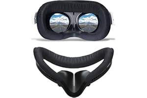 AODELAN Compatible con Oculus Quest 2 Face Pad Reemplazo – Soporte de interfaz facial VR con nariz de bloqueo de luz, almohadilla facial de espuma transpirable protectora para Meta Quest 2, cómodo cojín