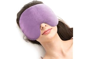 Aroma Season Face Heating Mask for Sinus, Microwave Heating Pad, Heated Eye Mask for Migraine Relief, 100% Natural Fillings, Washable, Lavender Scent, Gifts for Family Friends (Purple)