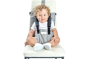 TENDS Trona portatil bebe -Trona plegable como asiento elevador y adaptable a la mesa para viajes-Silla infantil para comer con arnés para sentar a niños a la mesa