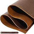 RingSun 12''X24'' Genuine Leather Sheets for Crafts Full Grain Leather Tooling Leather (2mm) Thick Cowhide Leather Pieces Square, Dark Brown