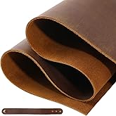 RingSun 30cm x 60cm Genuine Leather Sheet Glazed Leather Tool Leather (2mm) Thick Cowhide Parts Square, Co