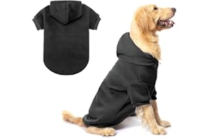 BINGPET Basic Dog Hoodie - Pet Sweatshirt Dog Hoody Hooded Pullover Jumpers Outfits for Small Medium Large Dogs