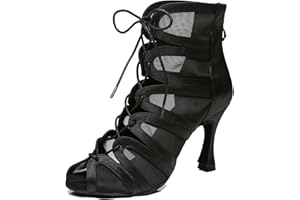 MINITOO Chaussures a Talons Hauts de Danse Latine Sandales pour Femme Fête de Mariage Chaussures QJ7018