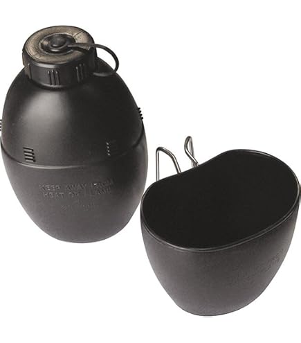 Kombat UK Borsetta Porta Munizioni Con Fiaschetta In Acciaio Inox Verde Oliva - Unisex