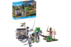 PLAYMOBIL Novelmore 71484 Assalto al forziere Reale, Battaglia per la concquista dell'oro del Drago, Novelmore Contro Burnham, Giochi di Ruolo, Giocattolo Realistico per Bambini dai 4 Anni in su