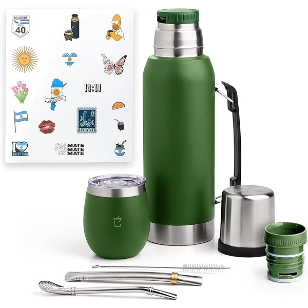 Cuopru Juego de copa de yerba ate y bobilla el juego de Yerba ate