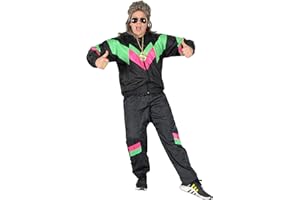 Foxxeo Premium 80s Costume for Men Women Tracksuit Assi Size S – XXXXL