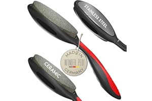 Wonder Pedi Doppelseitig - Metall - Keramik Fußfeile - Füße Hornhaut Entferner Made in Germany - Feet Scrubber Dead Skin - Fersenschaber für rissige Fersen Reparatur - Profi Fußraspel