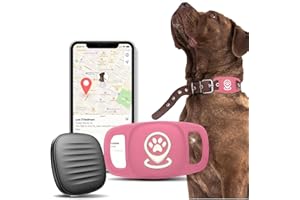 Lnicez Dog Tracker, Pet Tracker with Dog Collar Tracker Holder, Dog Tracker with No Monthly Fees for Location Tracking, Work with Find My((iOS Only), Not GPS Tracker