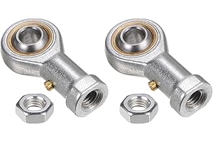 QUARKZMAN 2 Stück 8mm Gelenkkopf Gelenklager mit M8x1.25 Innengewinde Rechtsgewinde Rod End Bearing für Sphärische Gleitstangenenden