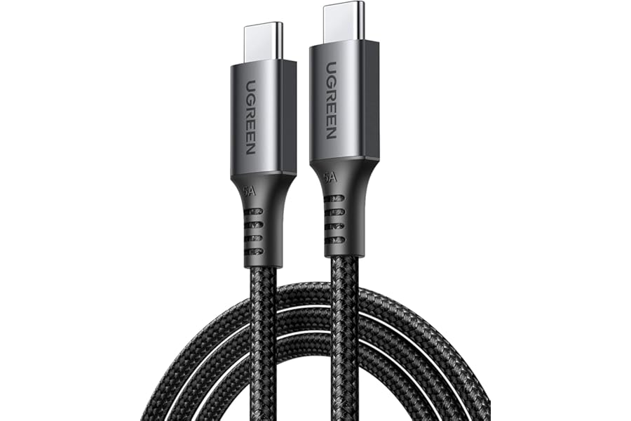 UGREEN USB C to USB-C Charger Cable 100W 5A Type C to C Fast Charging Compatible with MacBook Pro/Air, HP, Dell, iPad Pro 2025, iPhone Air/17/16 Plus/Pro/Pro Max, Galaxy S25 (2M)