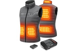 Gokozy Women's Heated Vest - Heating Jacket for Women with Battery Pack Lightweight women heated body warmer Electric Outerwear Vest for Ladies heated gilet
