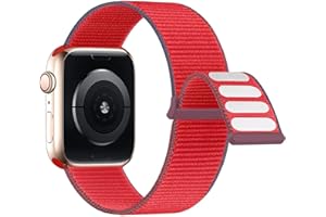 Lobnhot Nylon Armband kompatibel mit Apple Watch Armband 44mm 40mm 38mm 42mm 41mm 45mm, Verstellbares Sport Armband kompatibel für iWatch Series 7 SE 6 5 4 3 2 1
