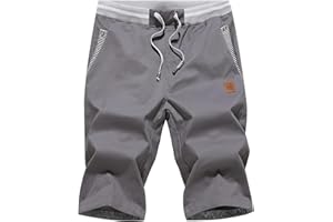 Tansozer Pantaloncini Uomo Shorts Uomo Cotone Estivi Pantaloncini con Tasche Uomo