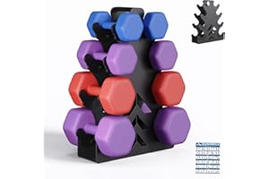 LOVIND 4 Etagen Metall Hantelständer Schwerlast Hantelständer Hantelständer für Hanteln, Baumform Hantel Lagerregal, Nur Rack