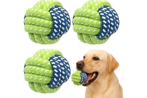 KEWUF 3 giochi per cani, palla per cani indistruttibile interattivi resistenti ai morsi, indistruttibili, adatti a cani di piccola e grande taglia (verde).