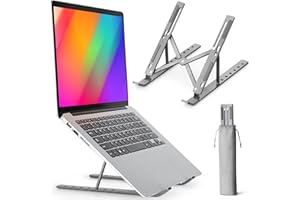Aluminum Laptop Stand, Ergonomic 7 Point Adjustable, Lightweight, Portable & Foldable for Laptops and Notebooks 9-15.6 Inch by KapStrom (a USA Company)