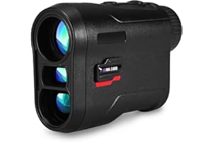 WildFun Golf Rangefinder, 1100 Yards Laser Range Finder, Golf Rangefinders Flag Pole Locking Pulse Vibration, Adjustable 6.5X Magnification Golf Accessories Rangefinders Gift for Golfers