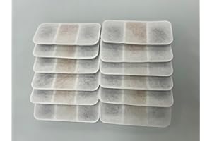 Faroro Filtre Fontaine à Eau Filtre, 12 Morceaux de Filtres + 12 Morceaux d'éponges, Convient à WF01 Fontaine à Eau Chat