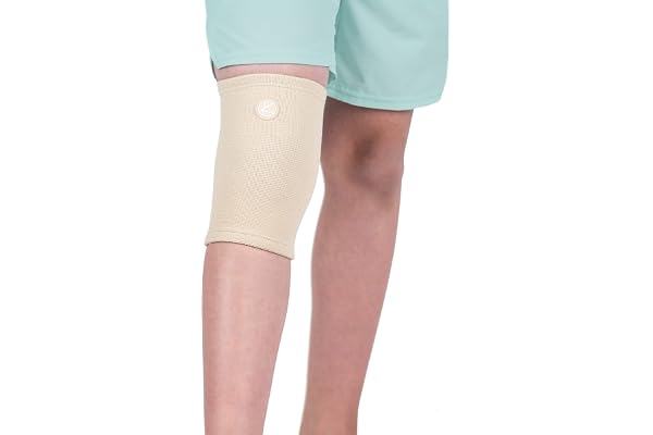 KARM Knäbandage barn – för flickor och pojkar | barn knä kompression bandage för sport och fotboll och gymnastik och knäproblem
